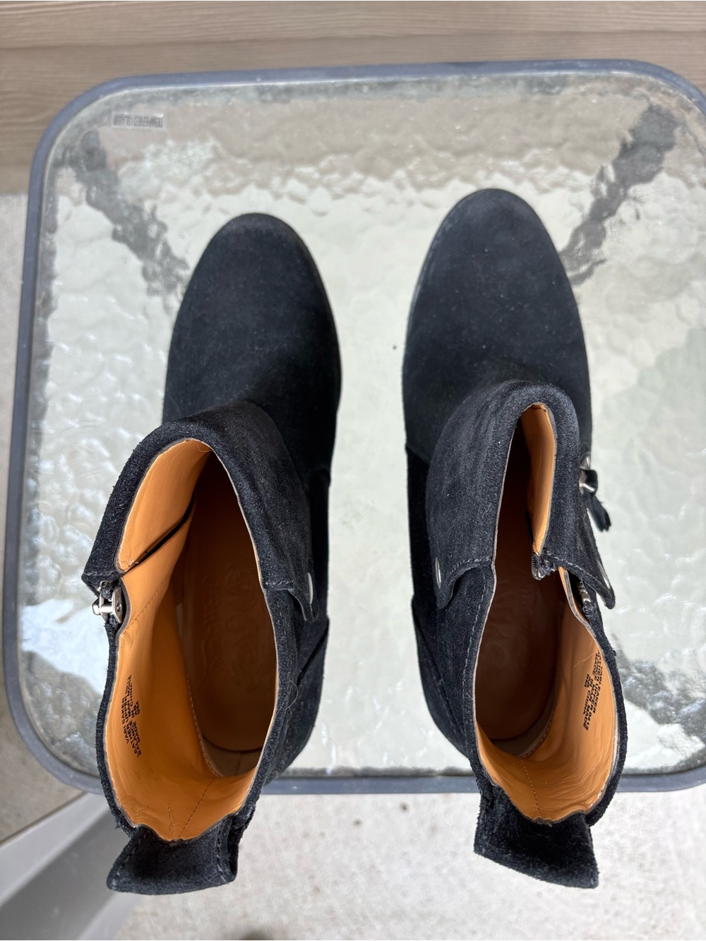 Nine West Vintage America Collection Vableaker Suede Black Ankle Boots - Picture 2 of 5